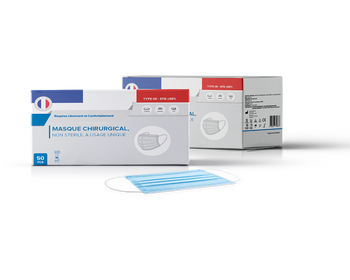 Masque chirurgical Fabrication Française  1carton = 40 boîtes = 2000 masques